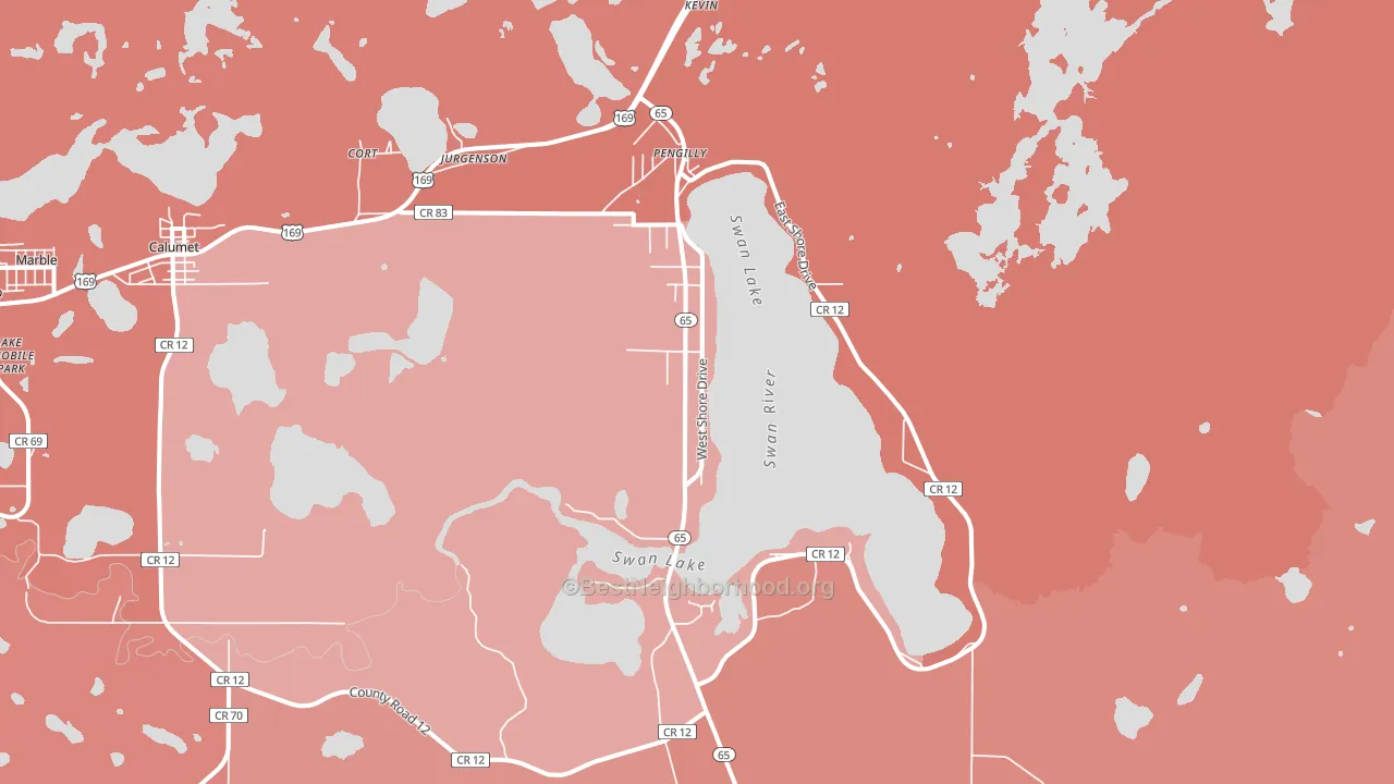 55775, MN block-group political-lean map