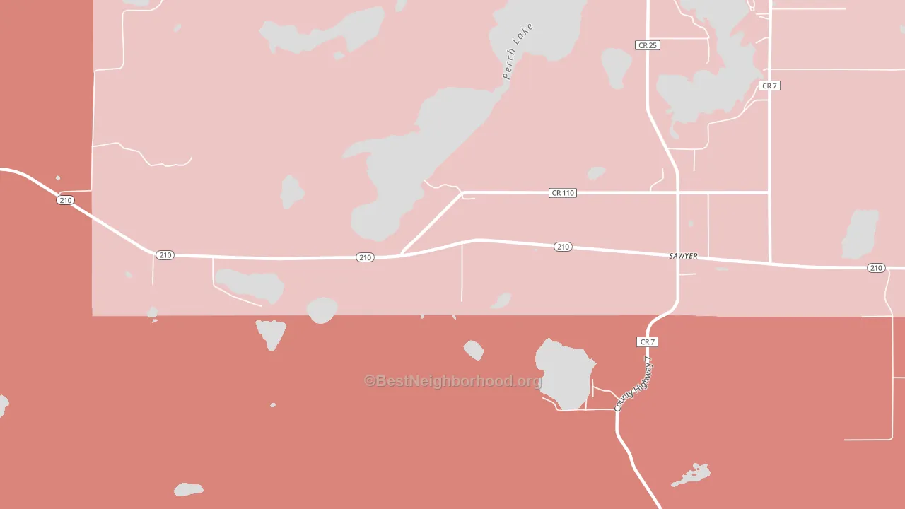55780, MN block-group political-lean map