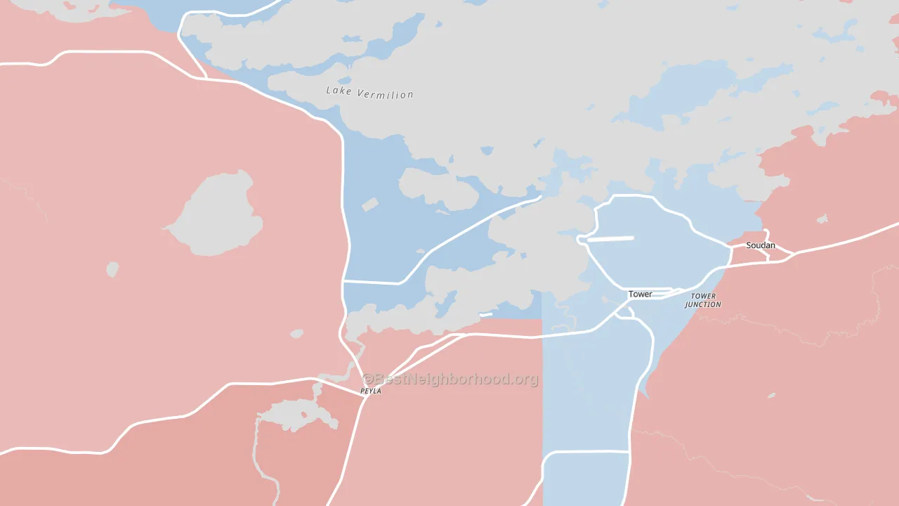 55790, MN block-group political-lean map