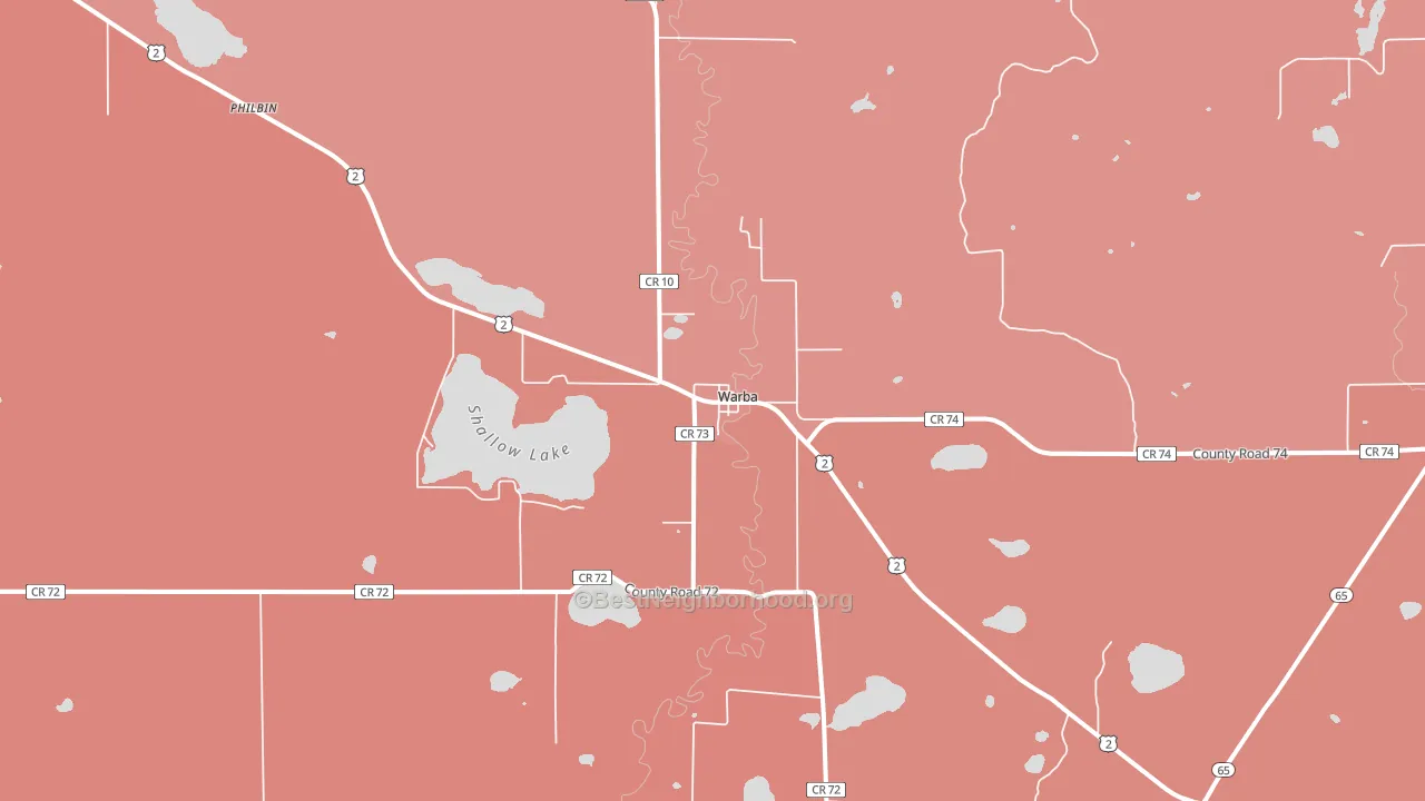 55793, MN block-group political-lean map