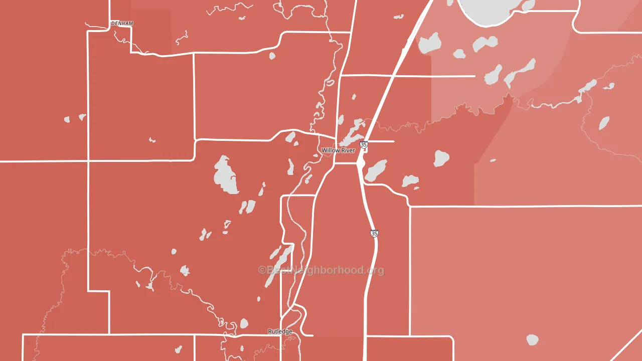 55795, MN block-group political-lean map