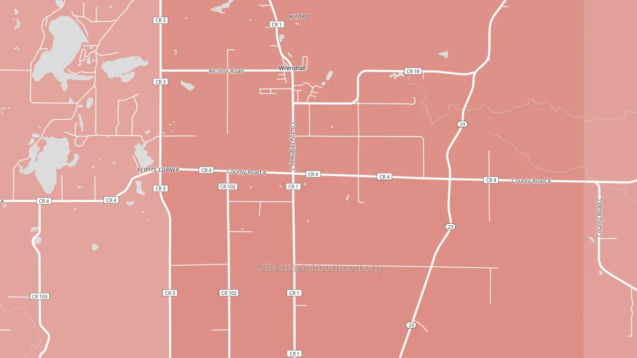 55797, MN block-group political-lean map