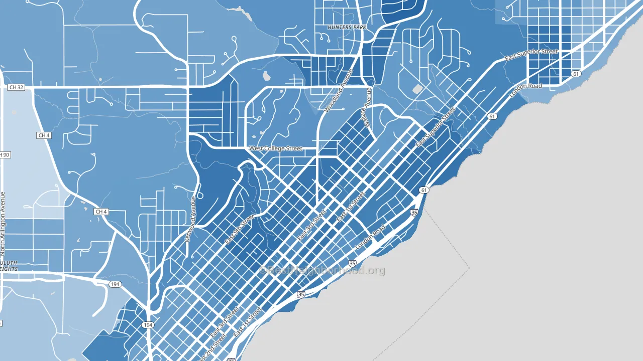 55812, MN block-group political-lean map