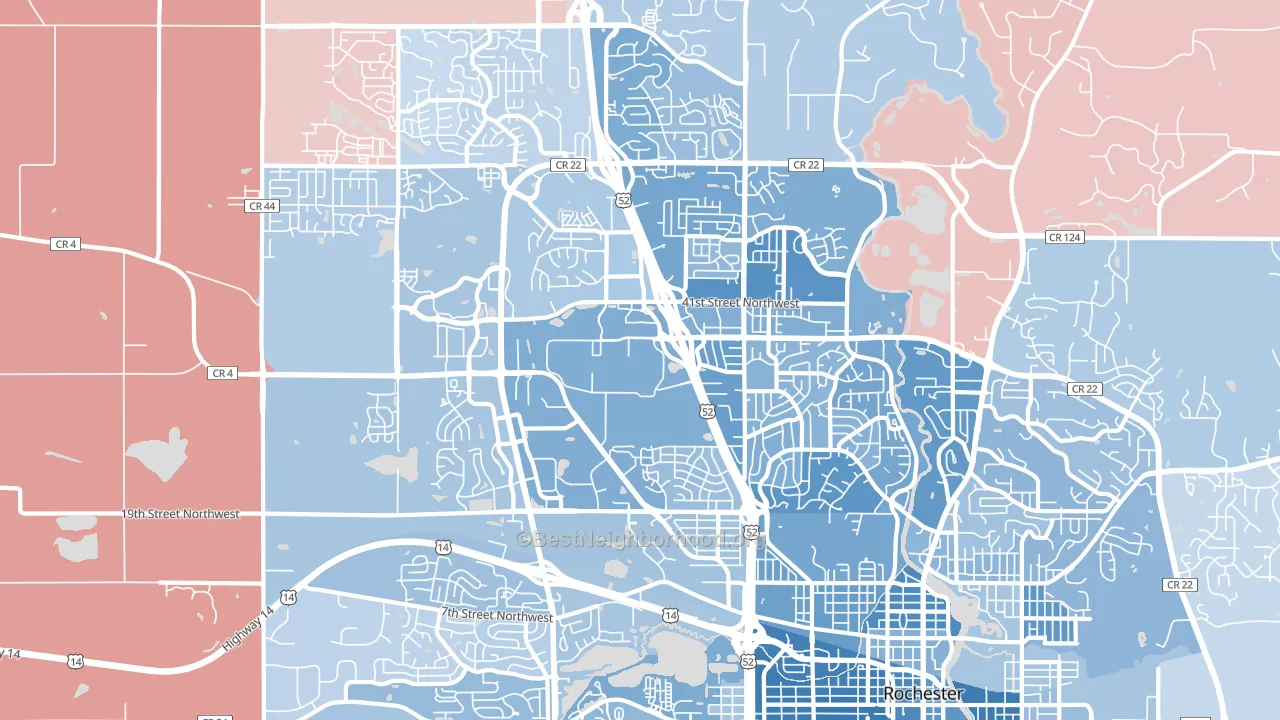 55901, MN block-group political-lean map