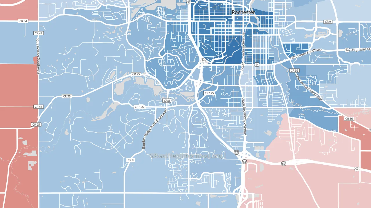 55902, MN block-group political-lean map