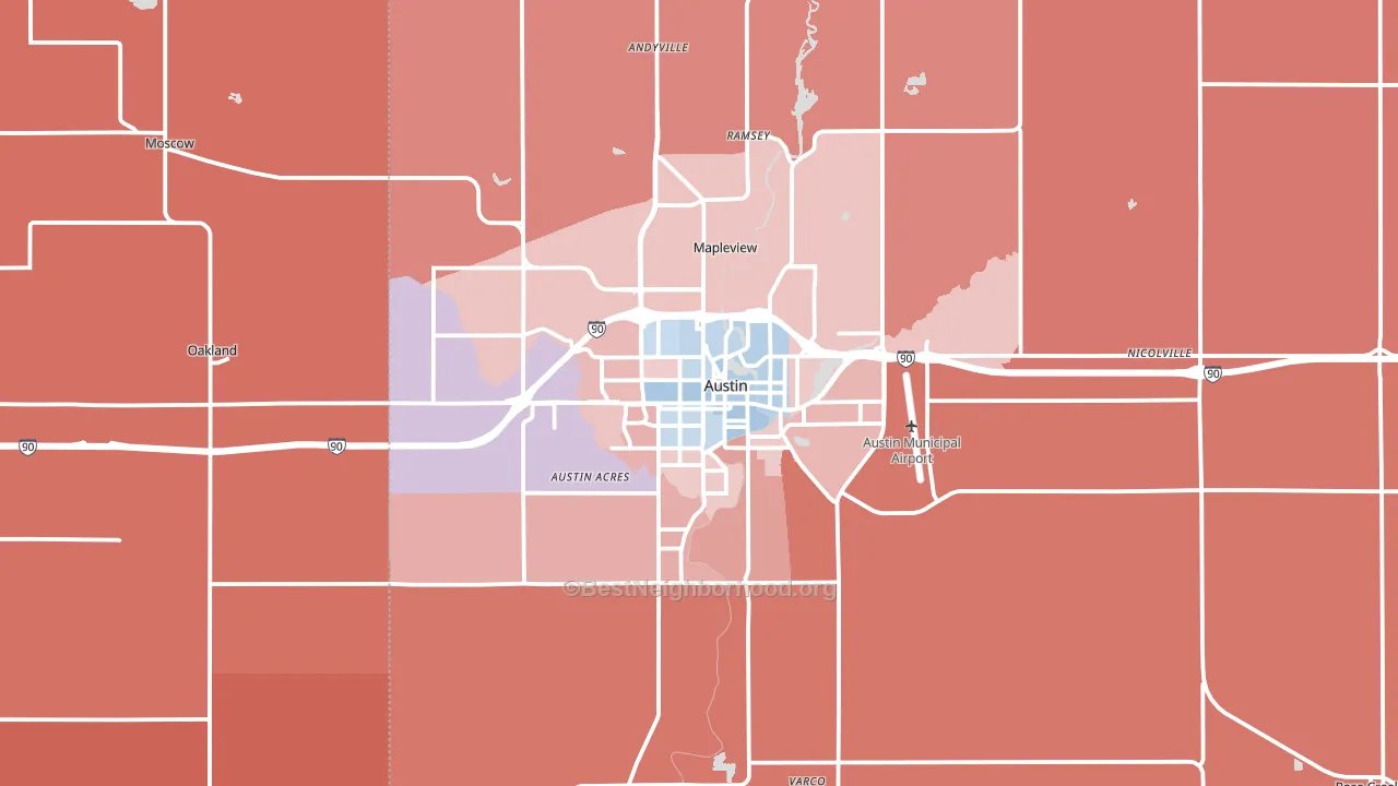 55912, MN block-group political-lean map