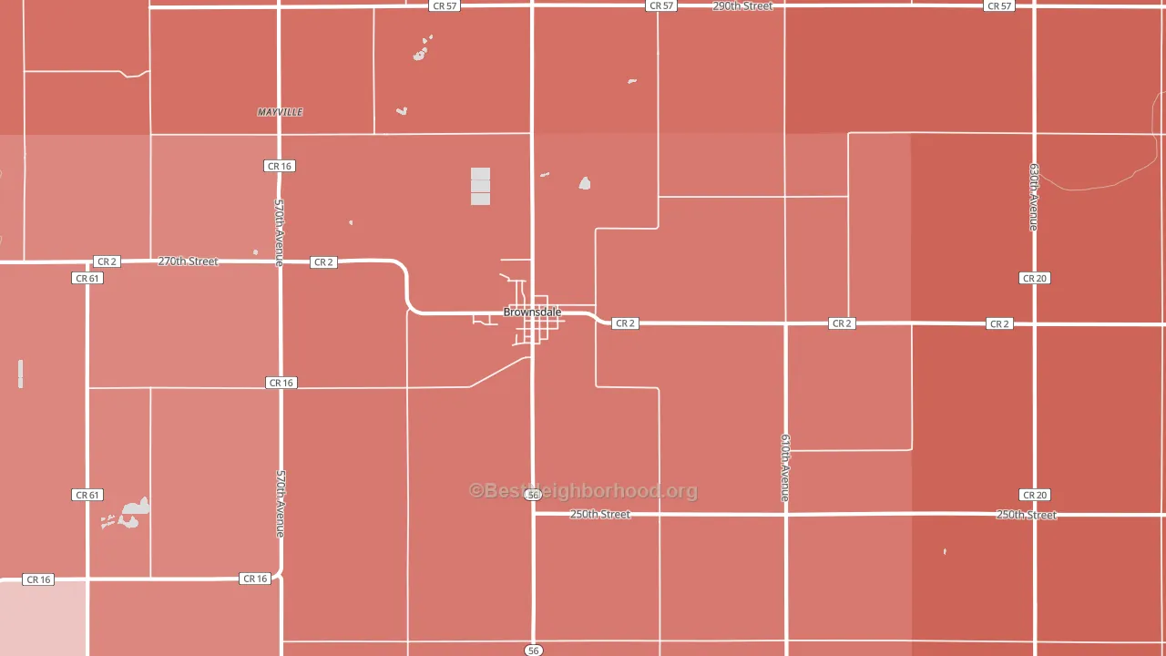 55918, MN block-group political-lean map