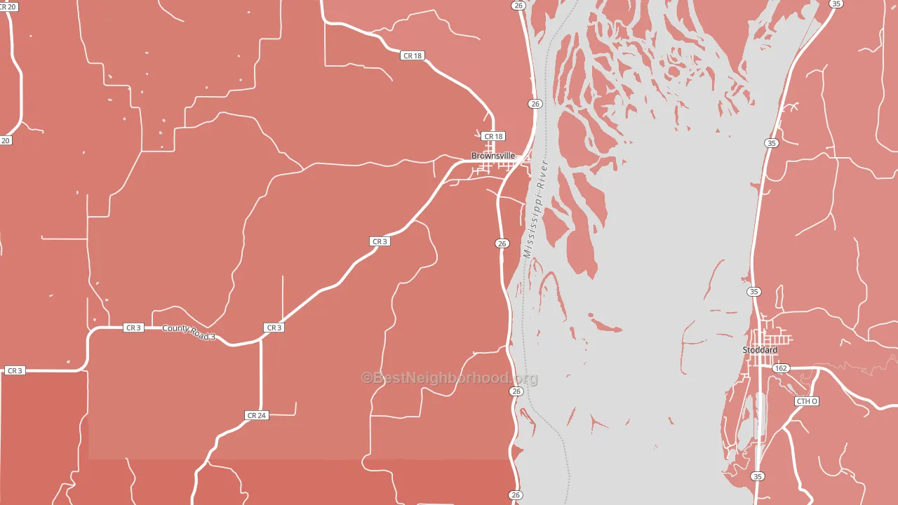55919, MN block-group political-lean map