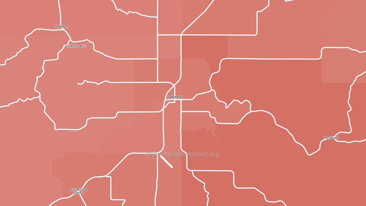 55921, MN block-group political-lean map