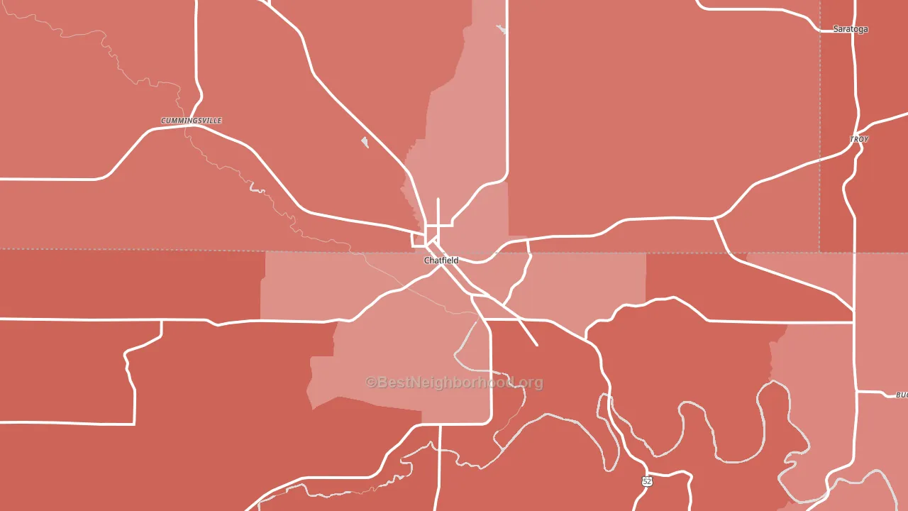 55923, MN block-group political-lean map
