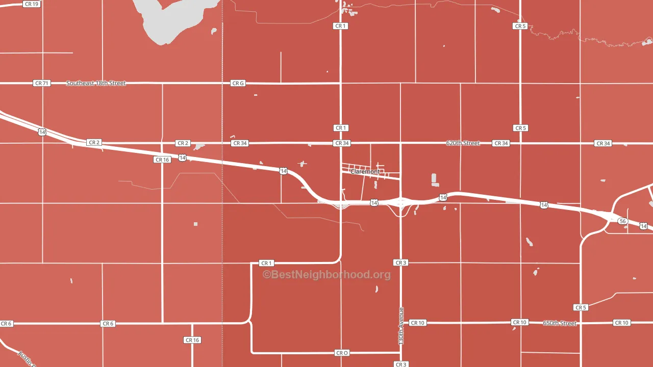 55924, MN block-group political-lean map