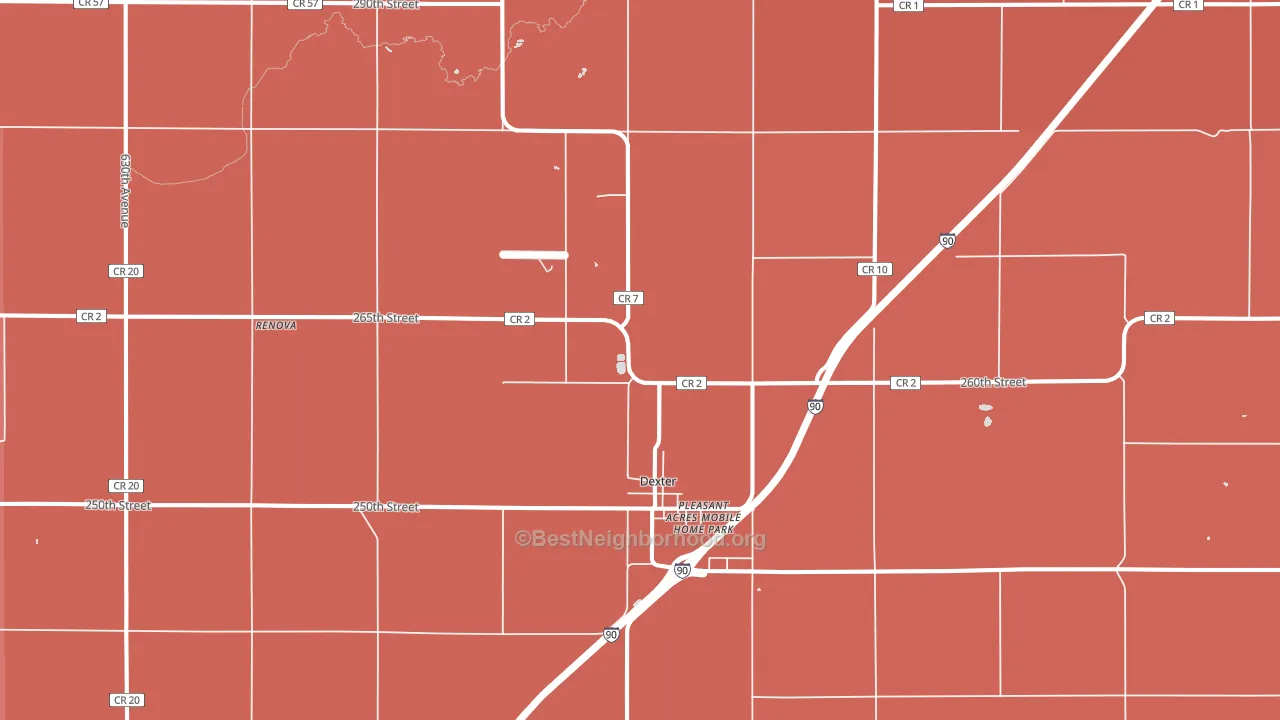 55926, MN block-group political-lean map