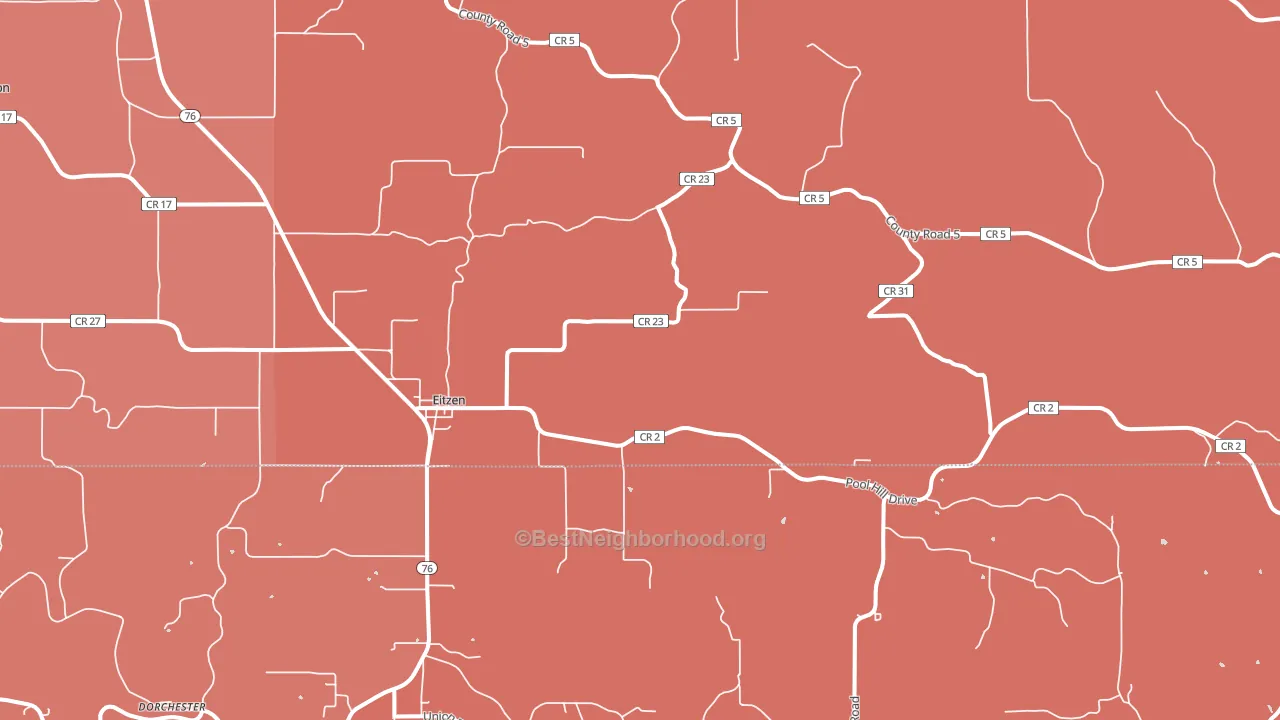 55931, MN block-group political-lean map