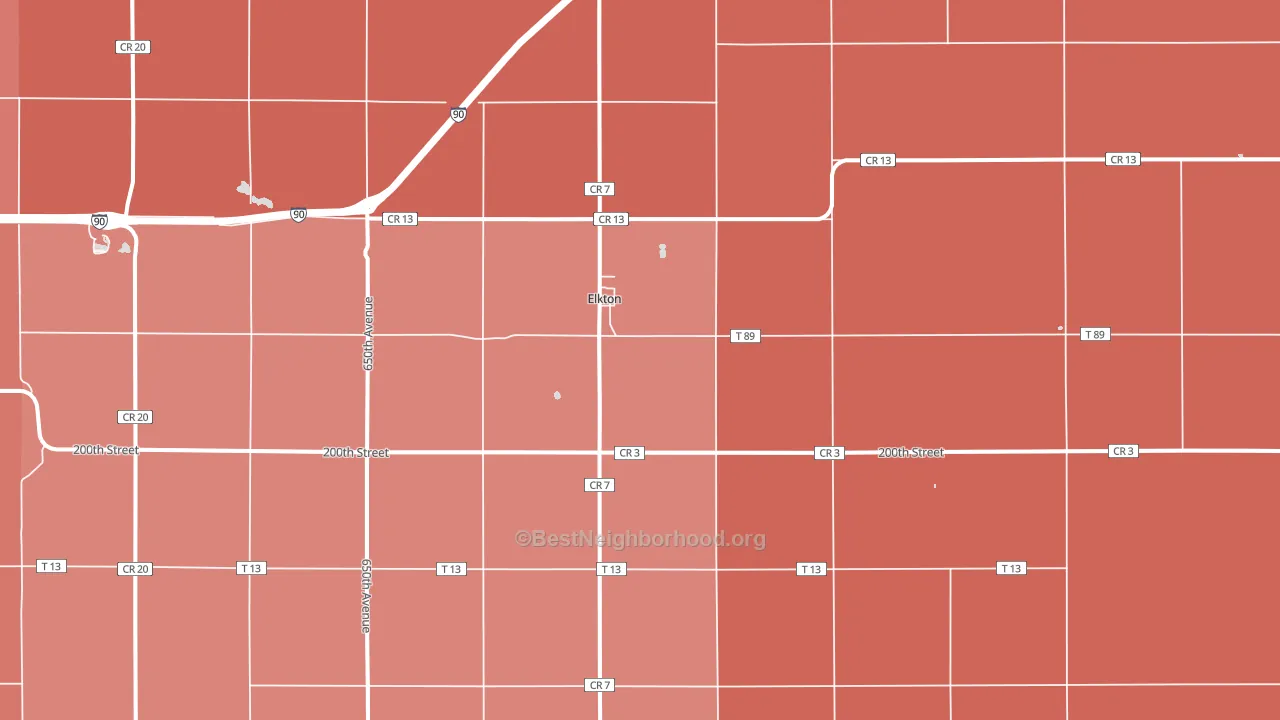 55933, MN block-group political-lean map