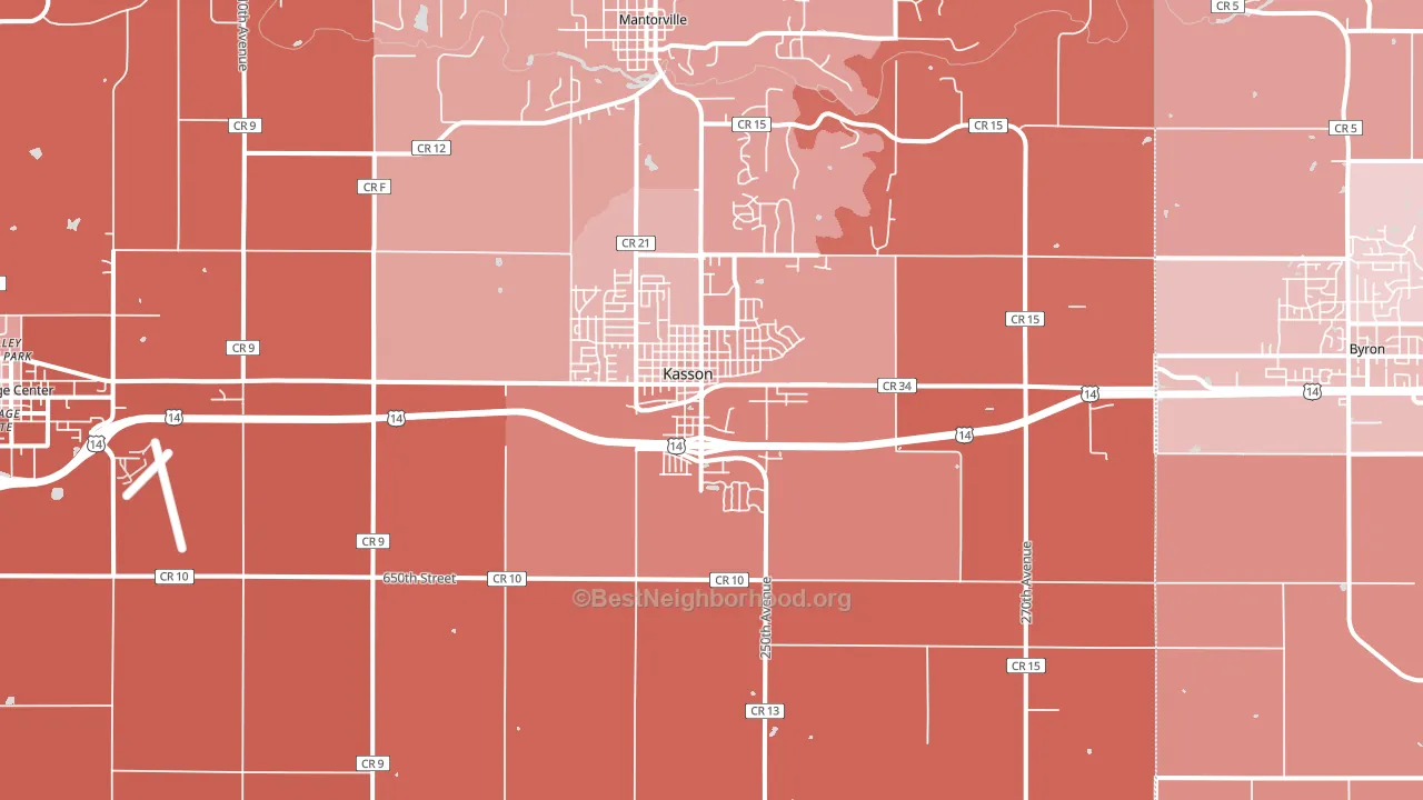 55944, MN block-group political-lean map