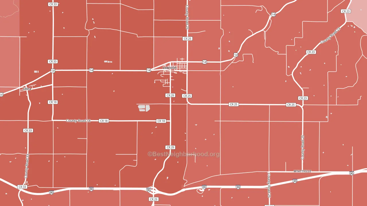 55952, MN block-group political-lean map