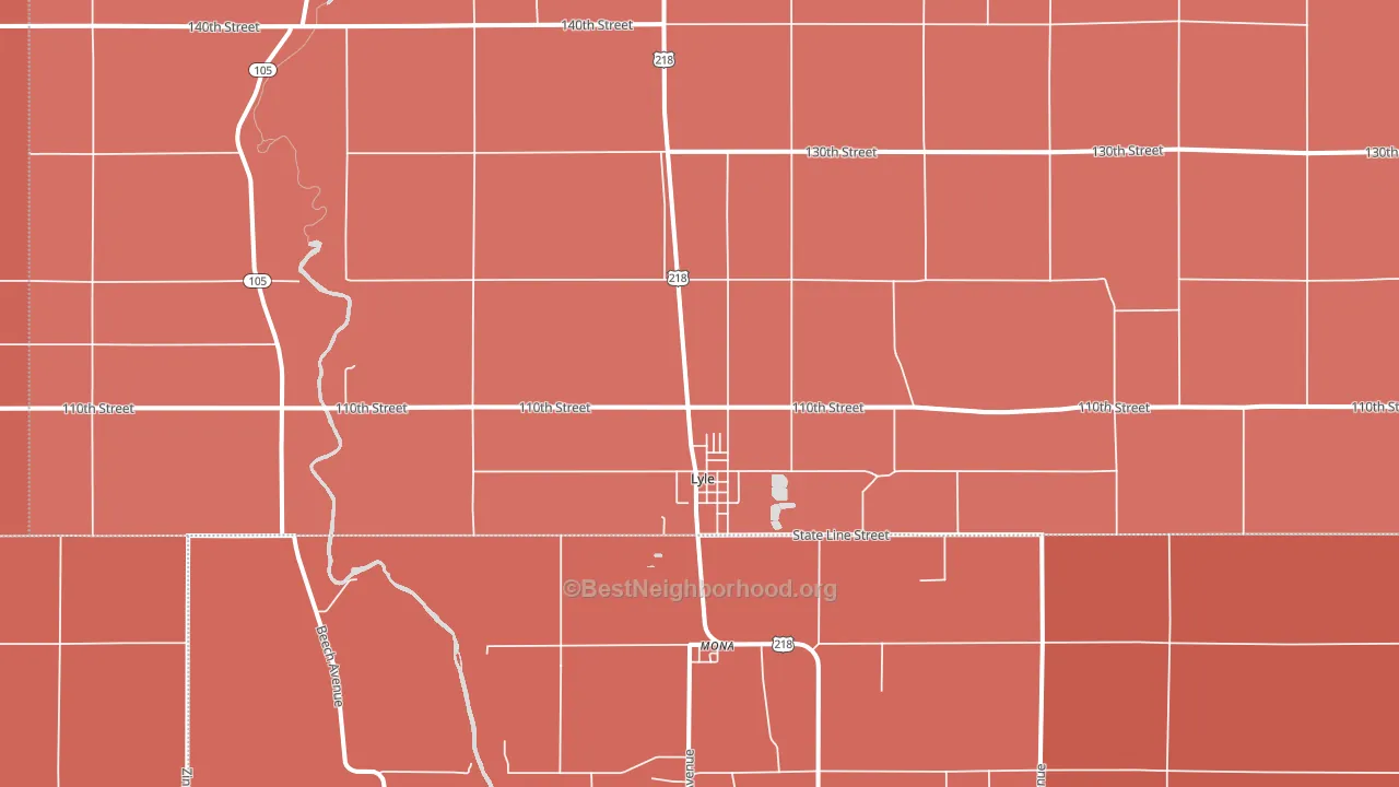 55953, MN block-group political-lean map