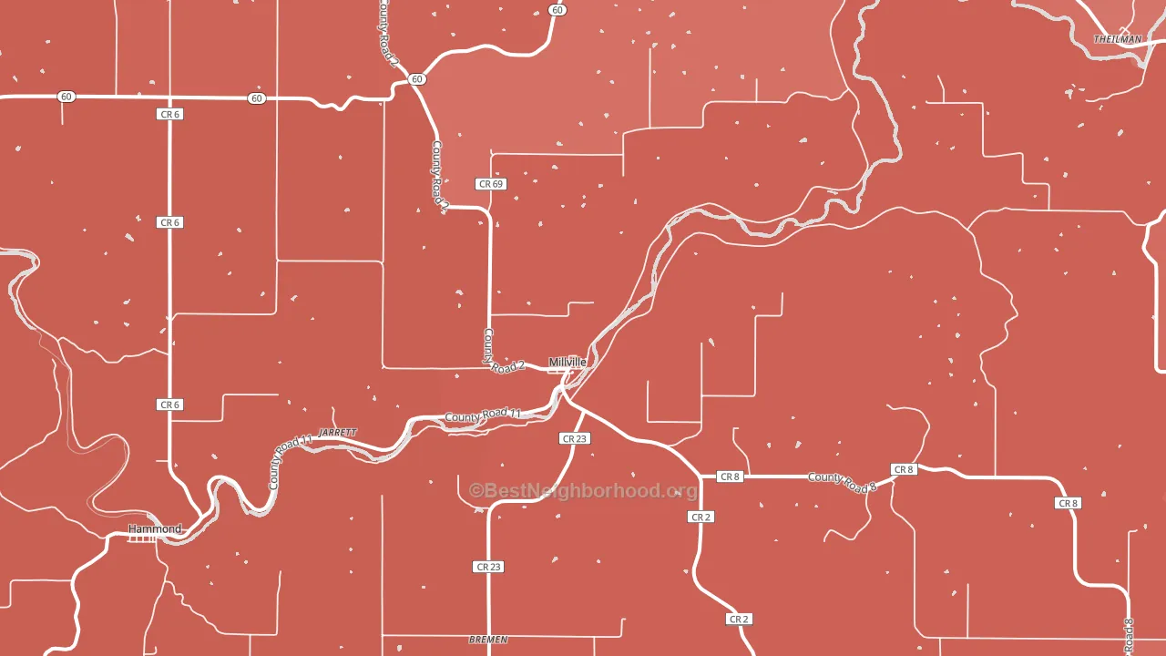 55957, MN block-group political-lean map