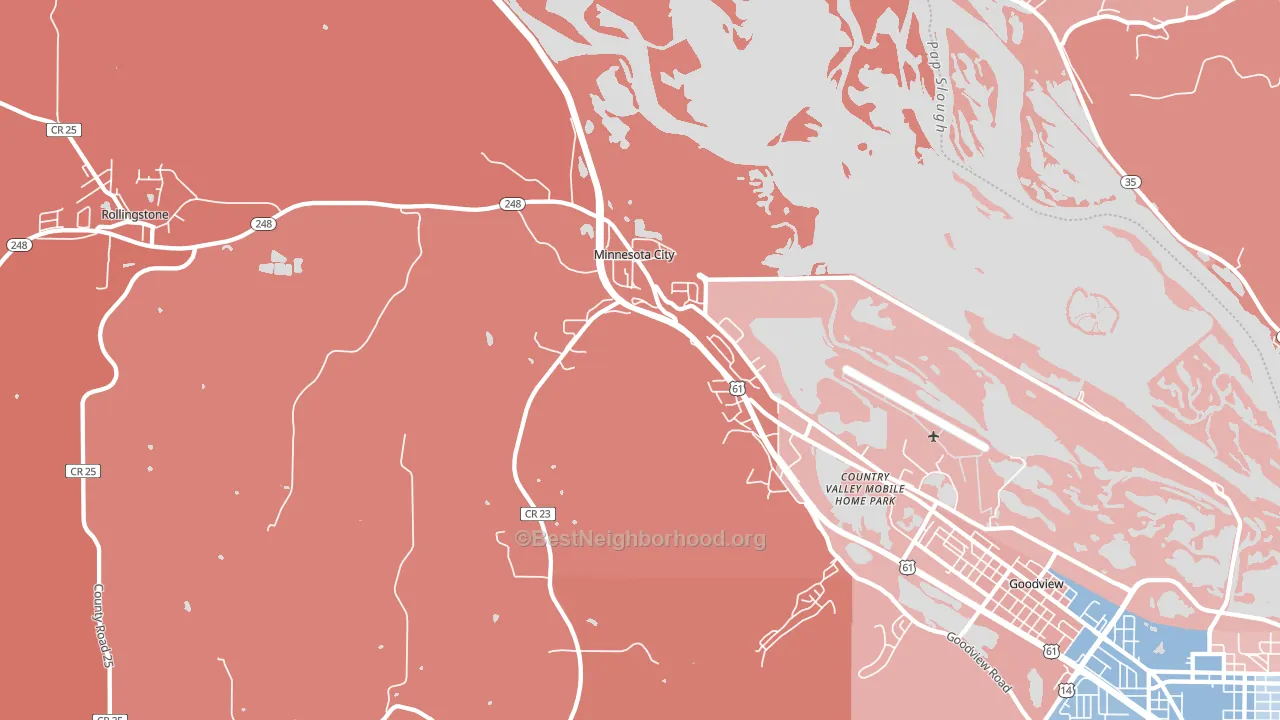 55959, MN block-group political-lean map