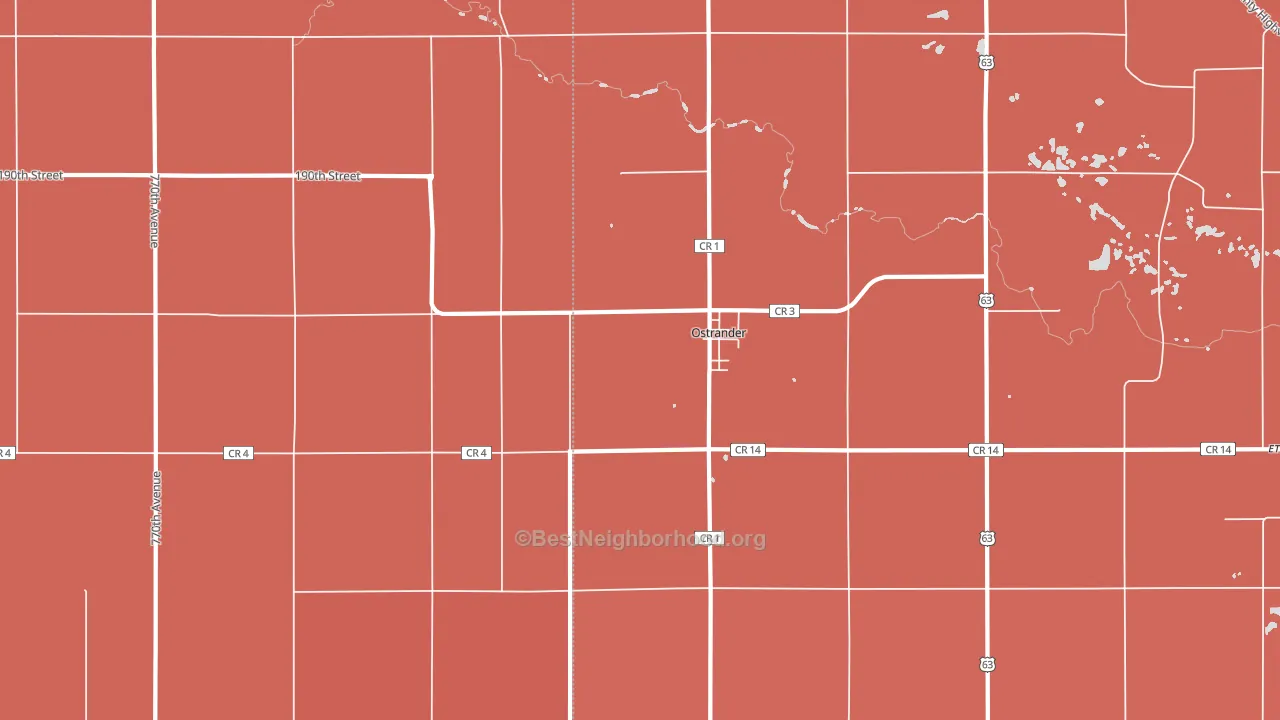 55961, MN block-group political-lean map