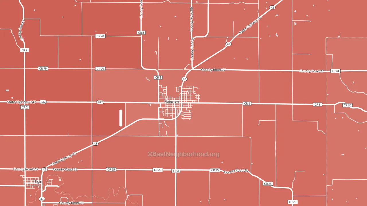 55964, MN block-group political-lean map