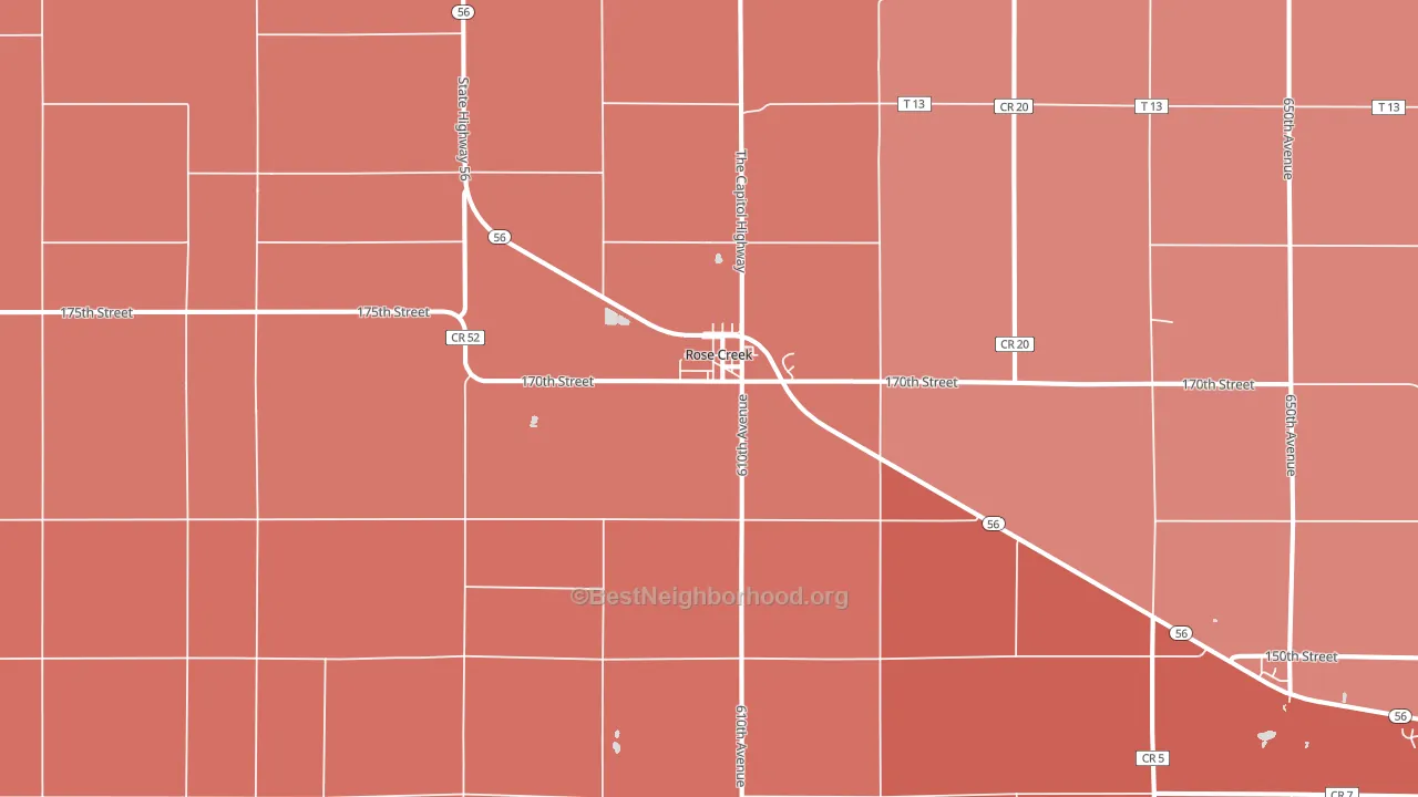 55970, MN block-group political-lean map