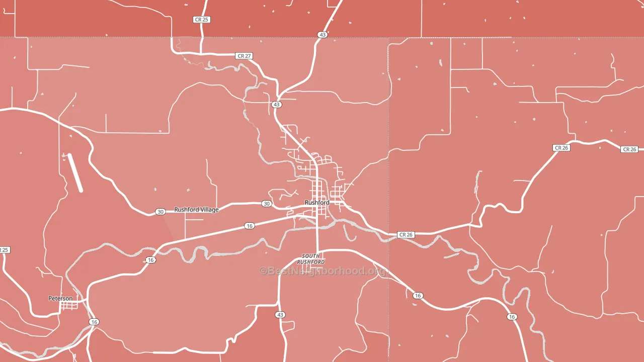 55971, MN block-group political-lean map