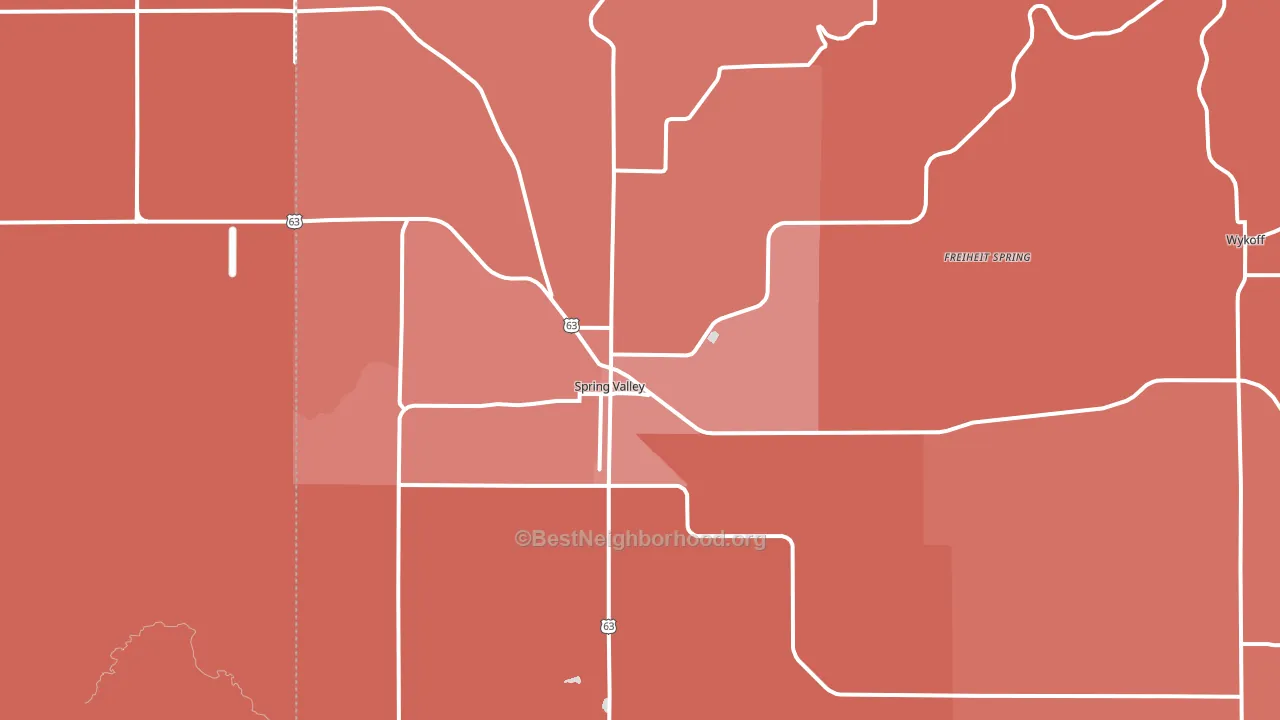 55975, MN block-group political-lean map