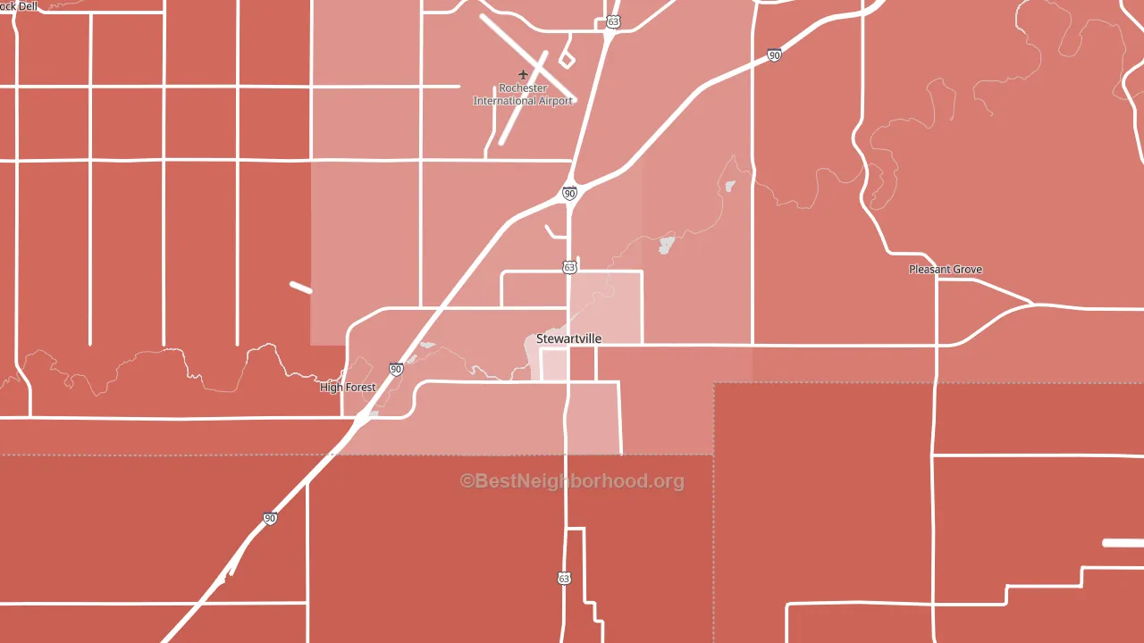 55976, MN block-group political-lean map