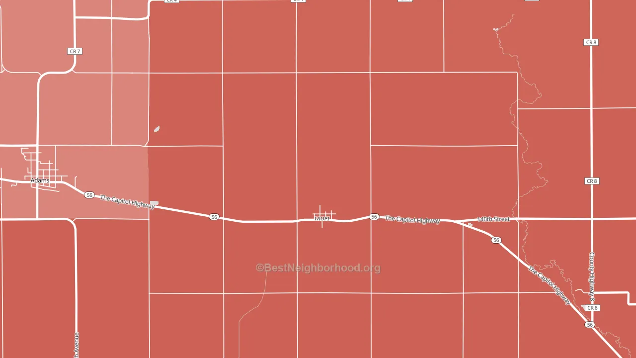 55977, MN block-group political-lean map