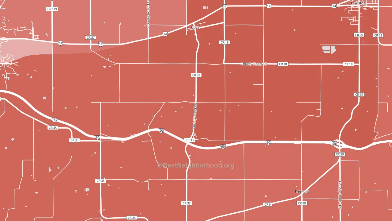 55979, MN block-group political-lean map