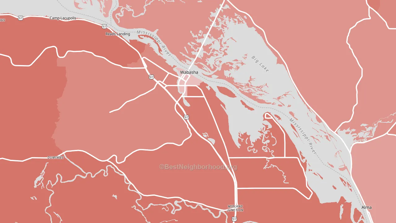 55981, MN block-group political-lean map