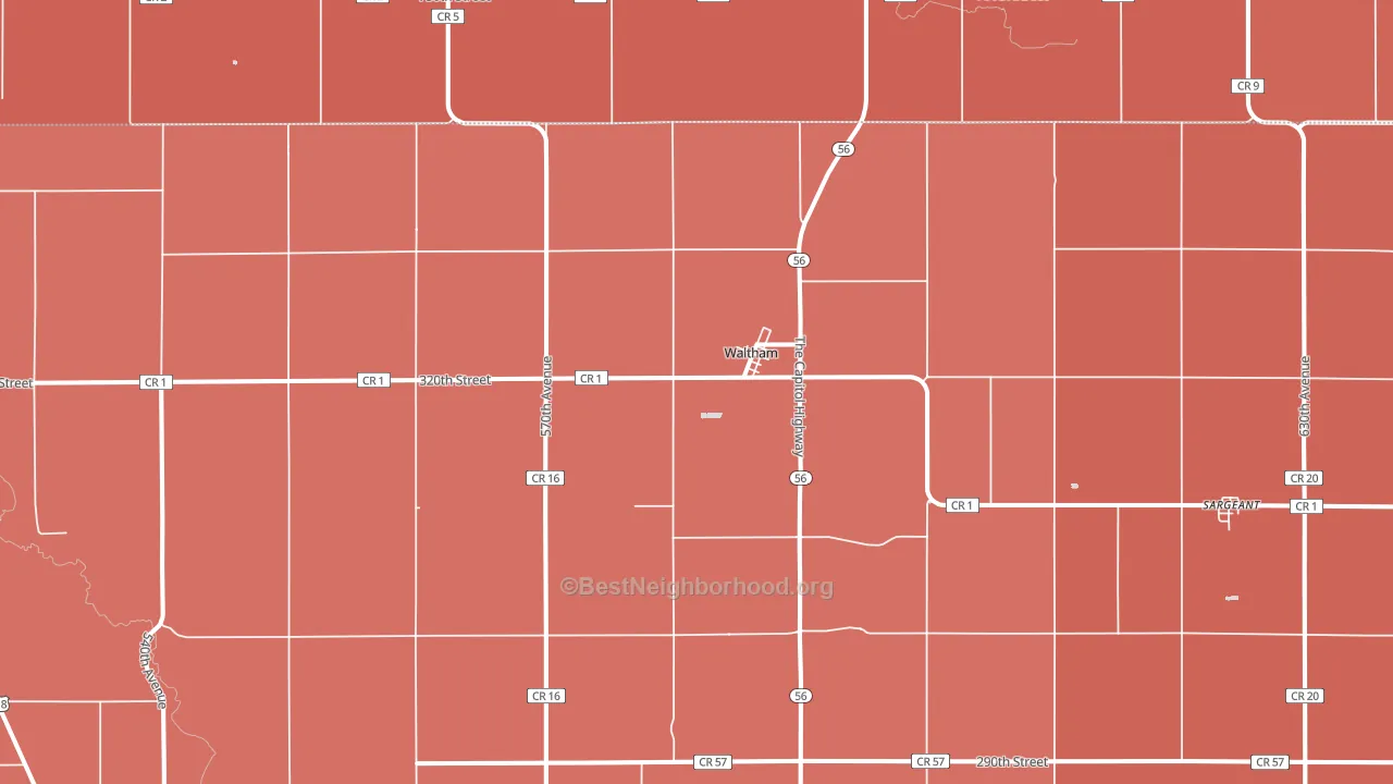 55982, MN block-group political-lean map
