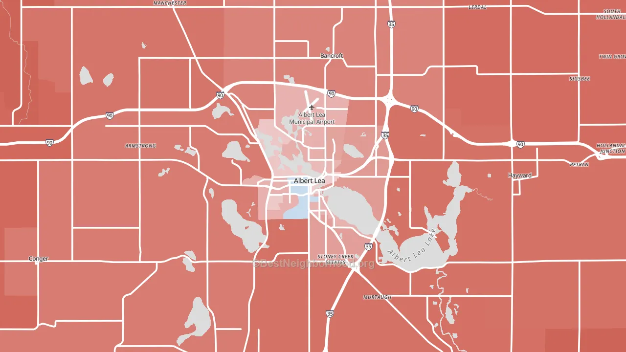 56007, MN block-group political-lean map