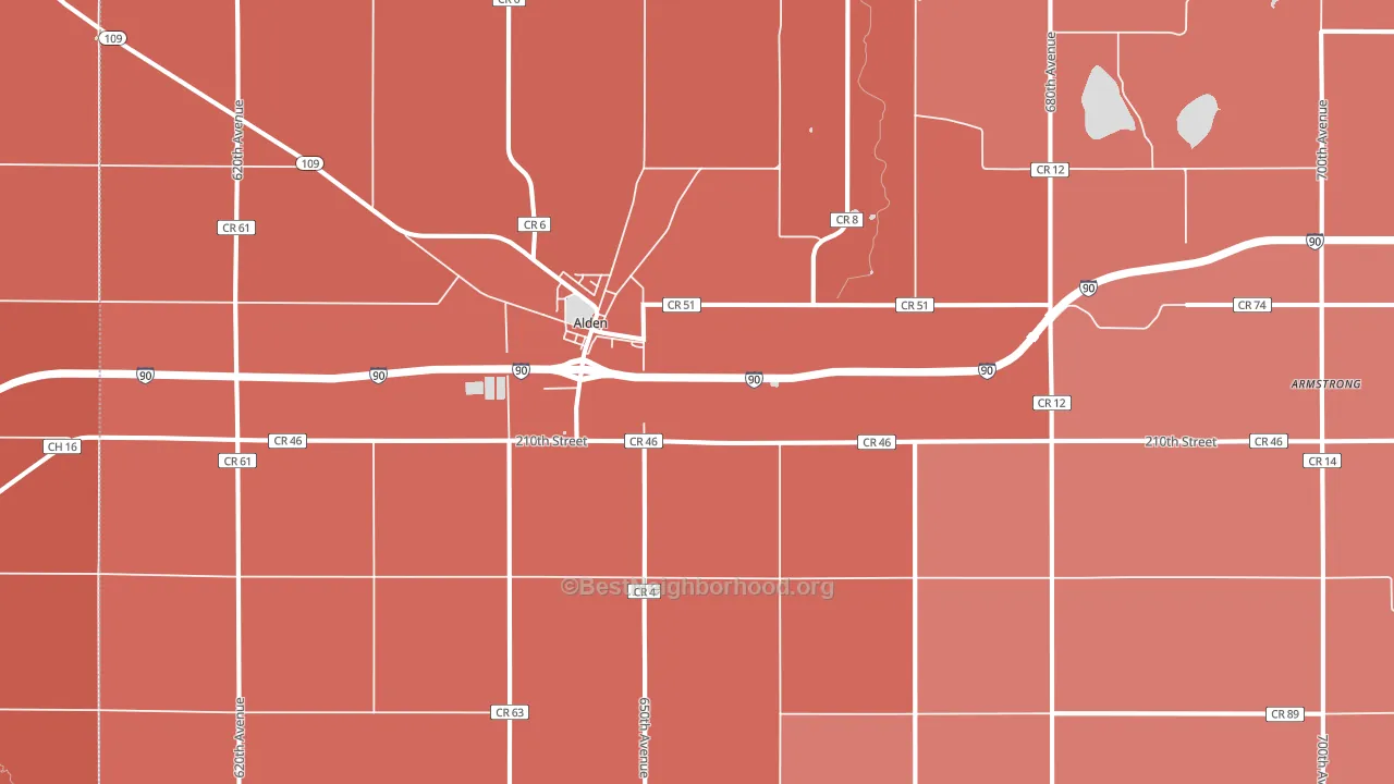 56009, MN block-group political-lean map