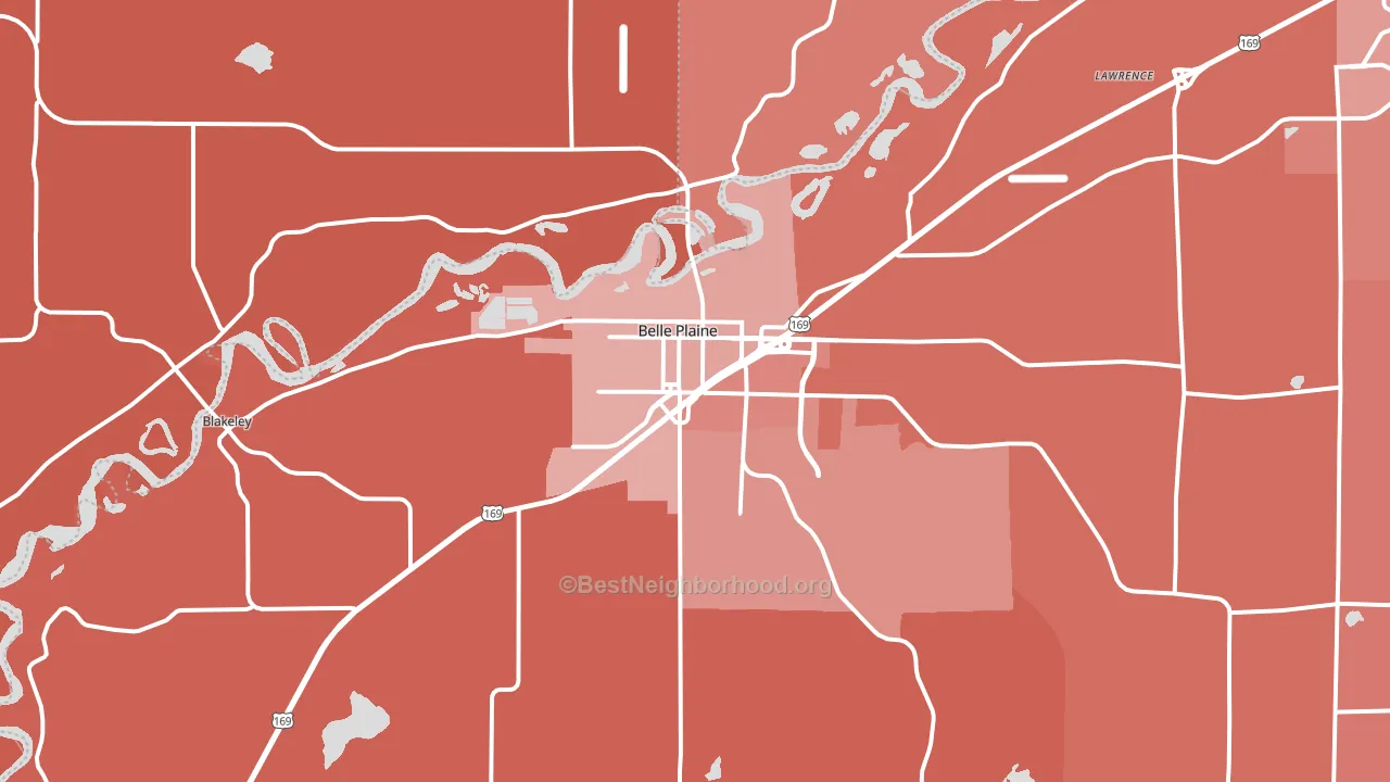 56011, MN block-group political-lean map