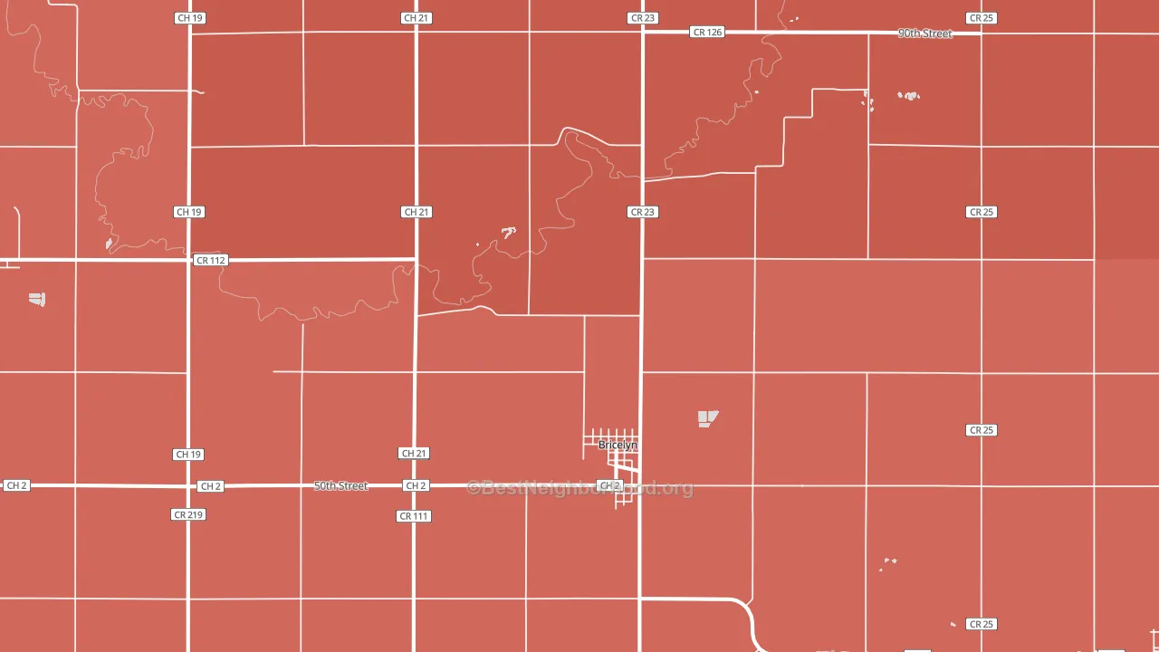 56014, MN block-group political-lean map