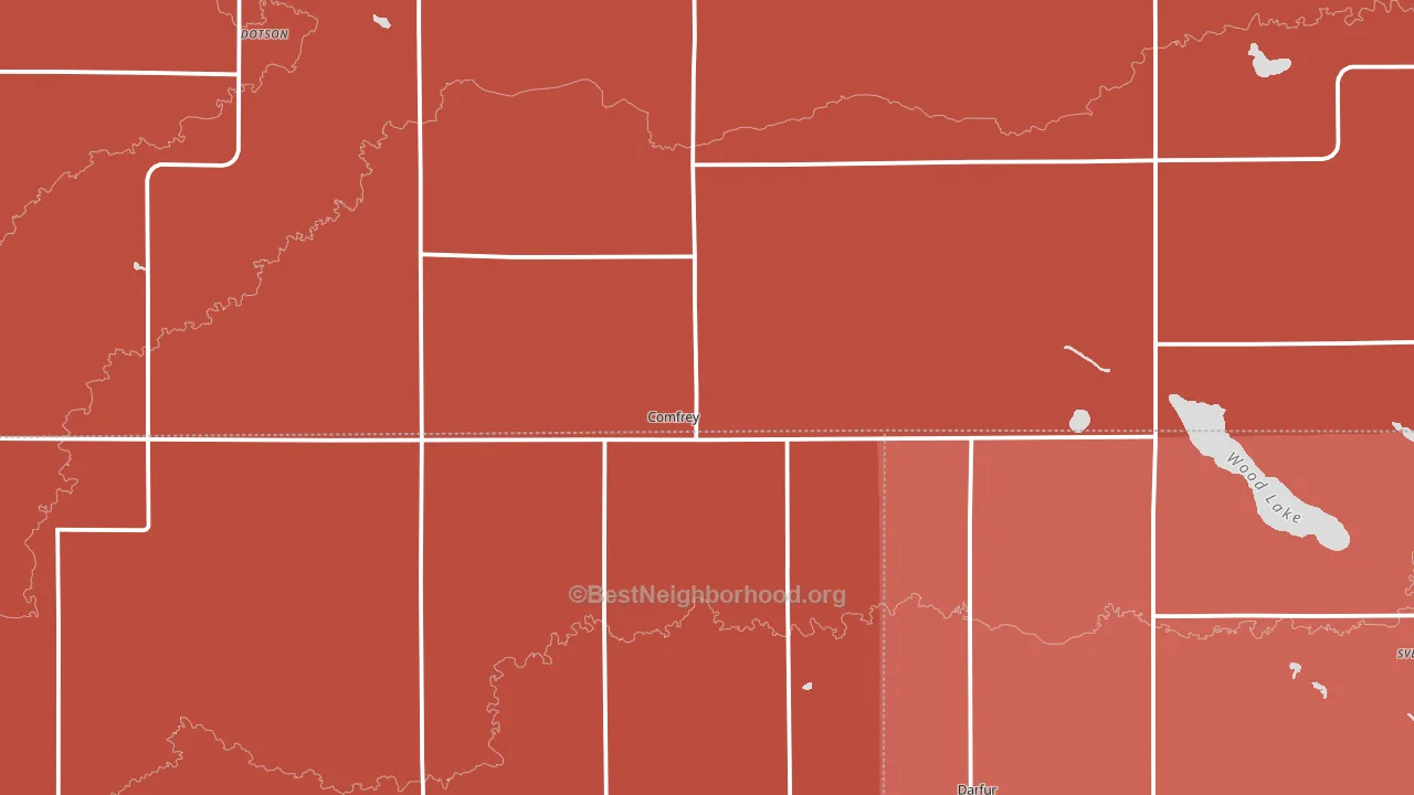 56019, MN block-group political-lean map