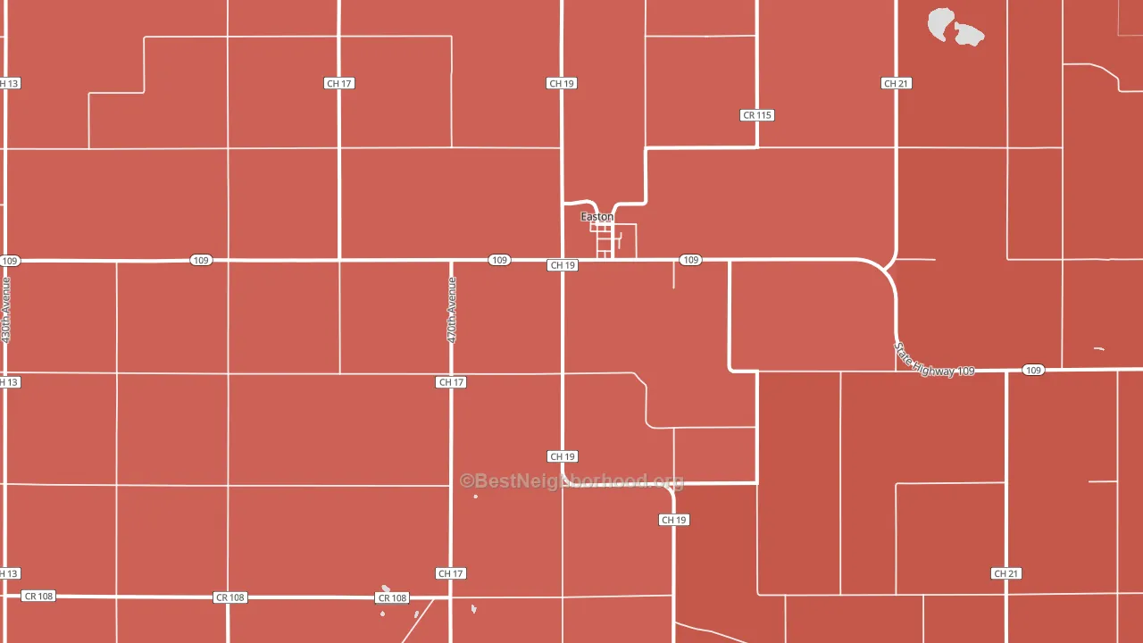 56025, MN block-group political-lean map