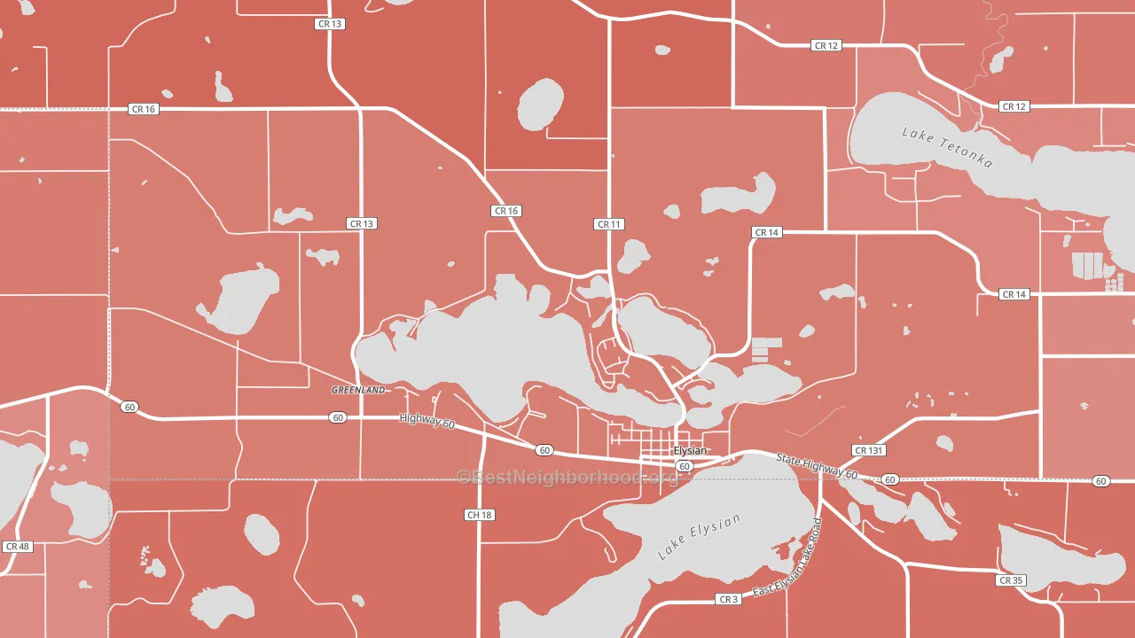 56028, MN block-group political-lean map