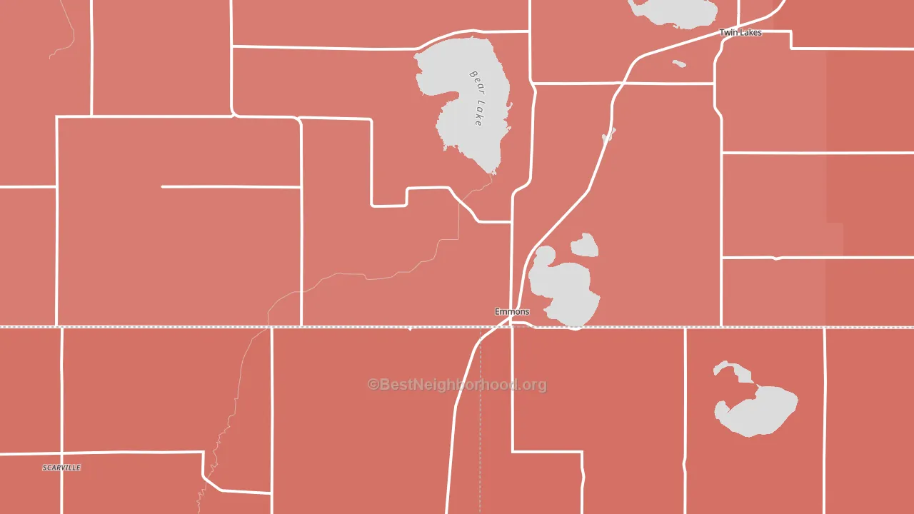 56029, MN block-group political-lean map
