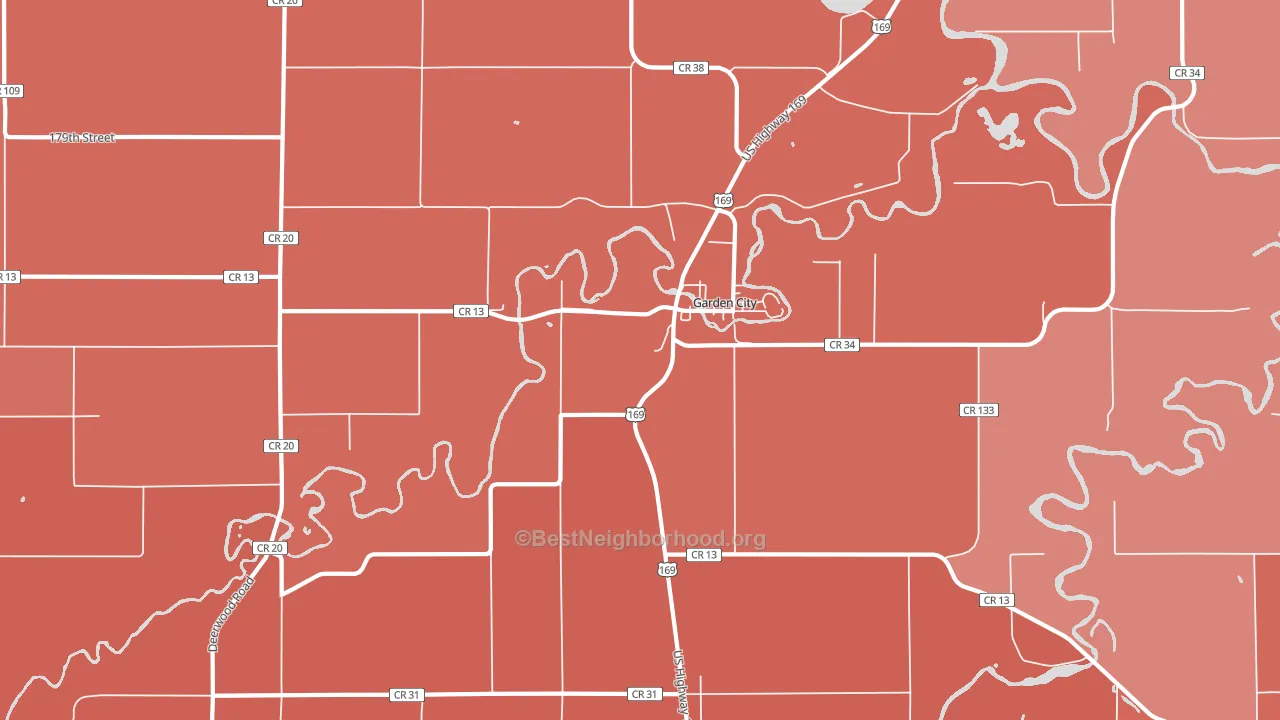 56034, MN block-group political-lean map