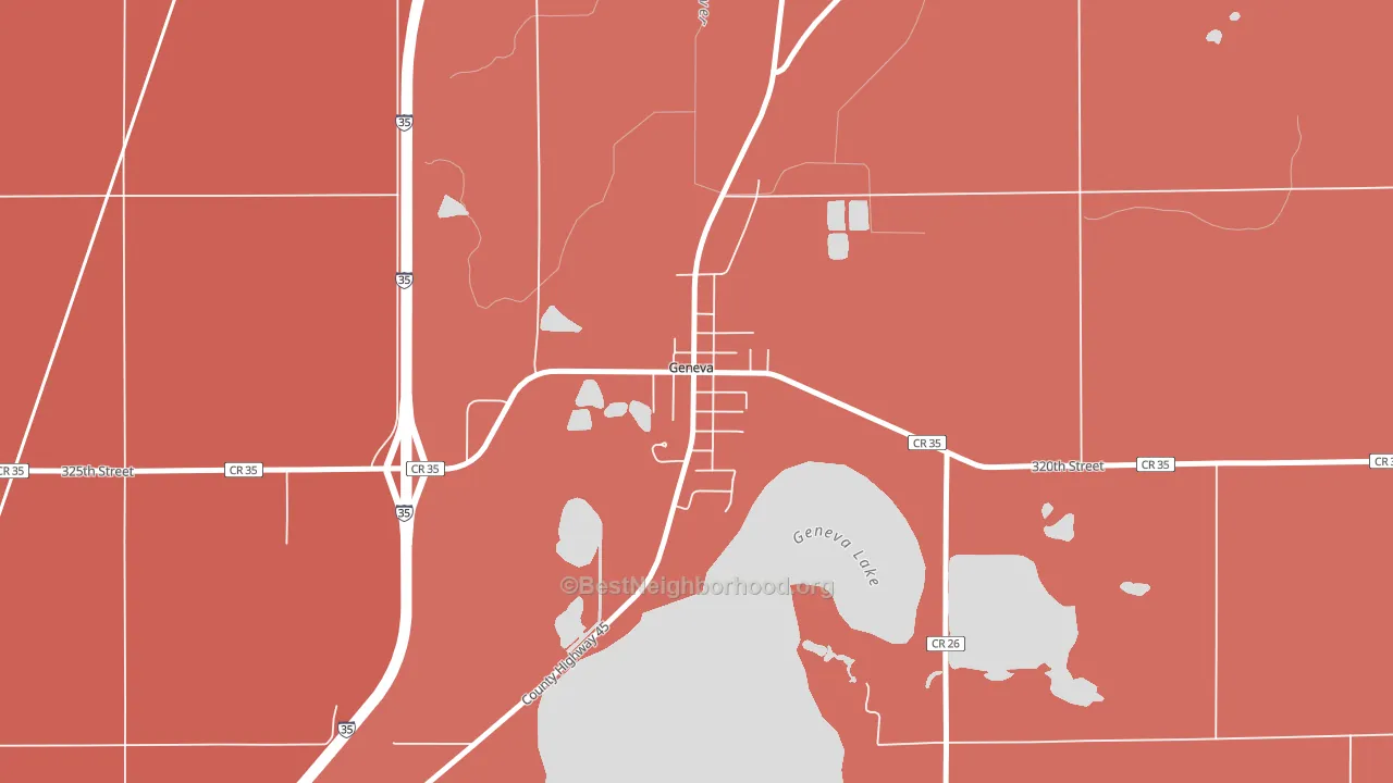 56035, MN block-group political-lean map