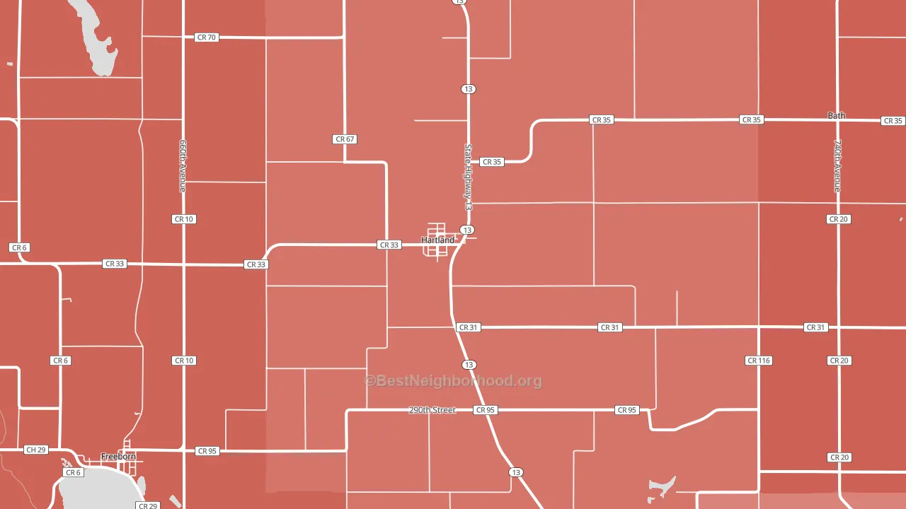 56042, MN block-group political-lean map