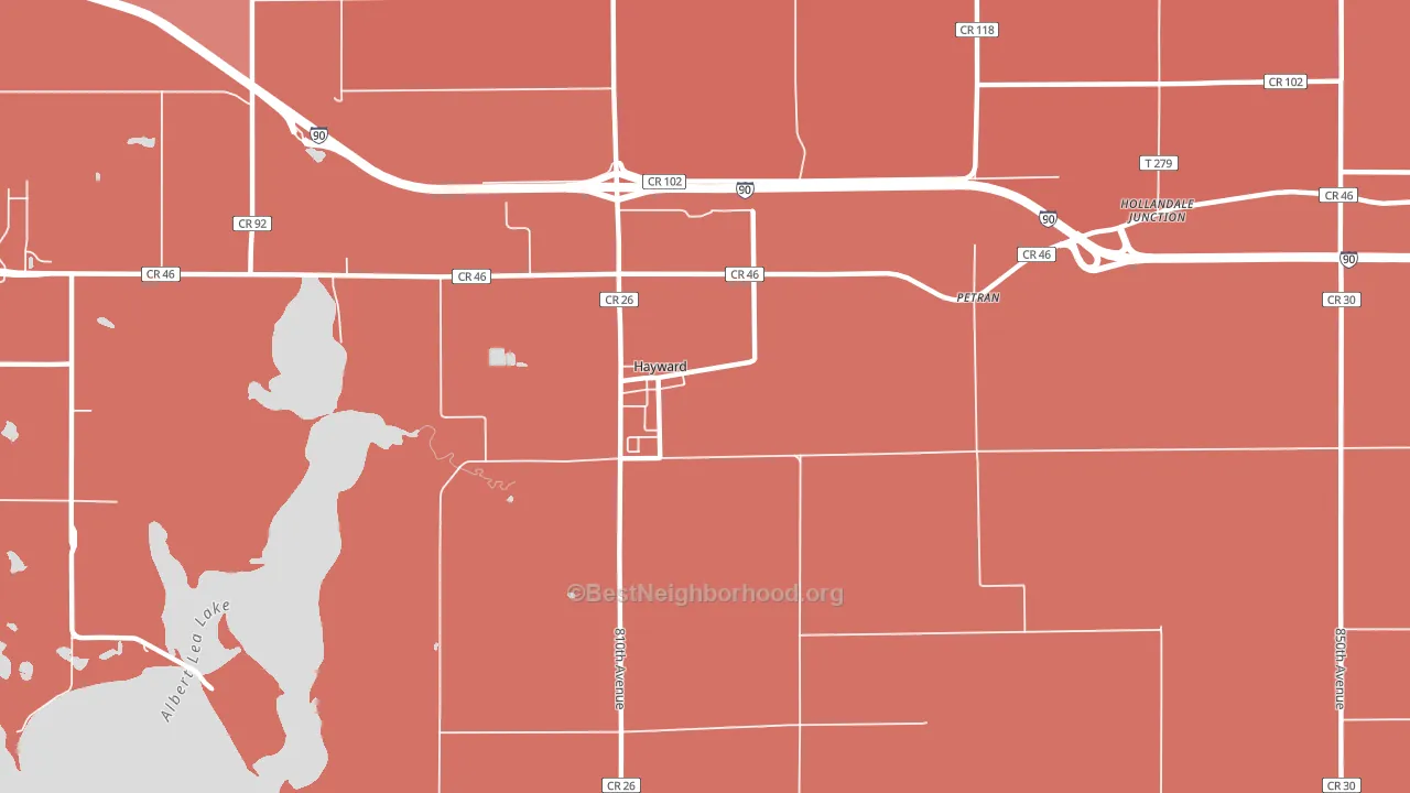 56043, MN block-group political-lean map