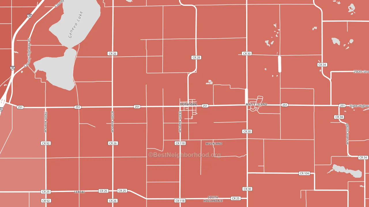 56045, MN block-group political-lean map
