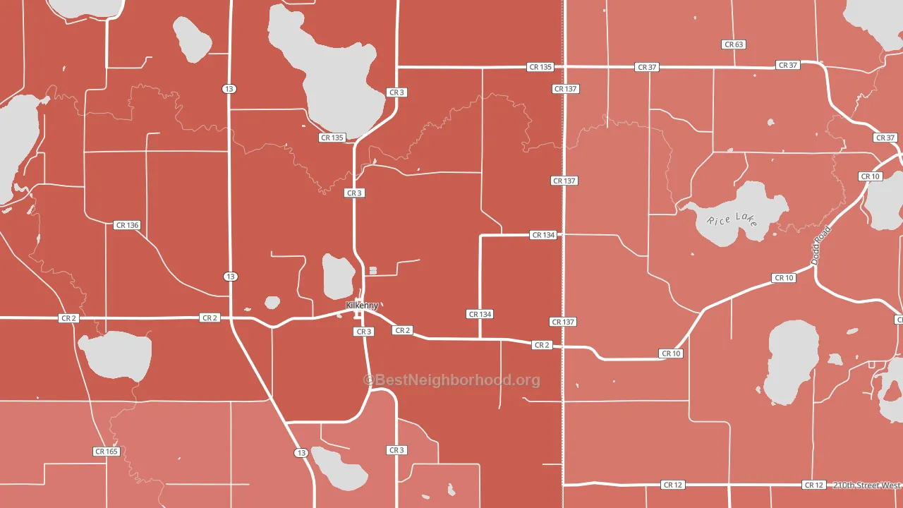 56052, MN block-group political-lean map