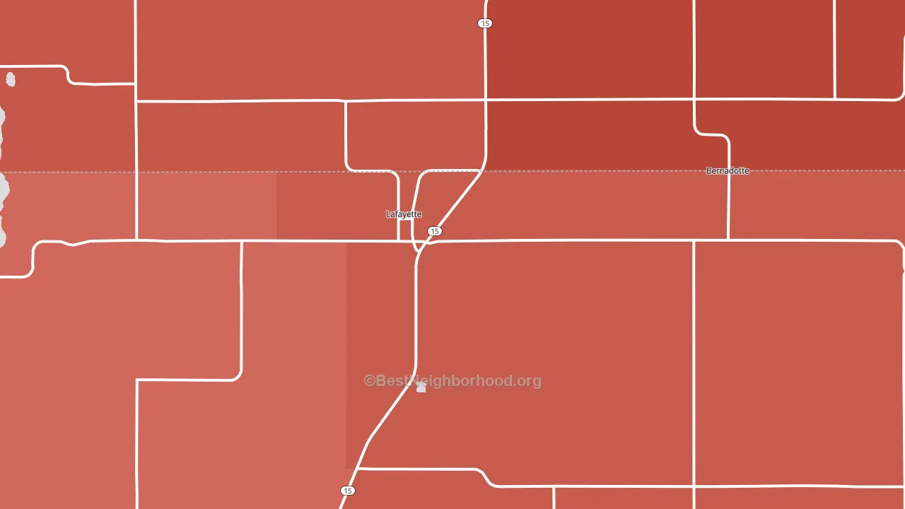 56054, MN block-group political-lean map