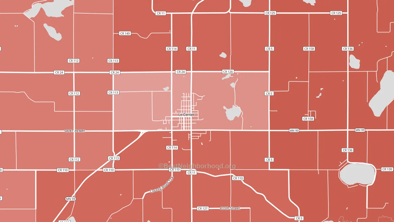 56057, MN block-group political-lean map