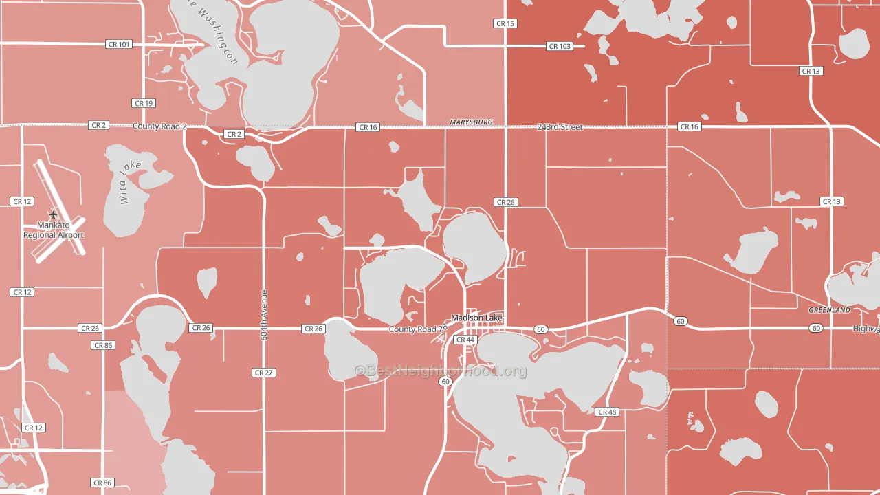 56063, MN block-group political-lean map